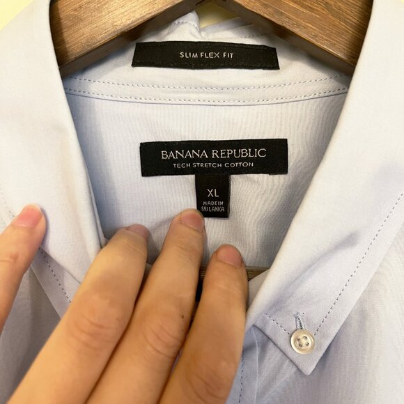 NWT Banana Republic Supima slim flex fit button-down shirt - Picture 2 of 6